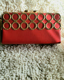 Red With Gold Ring Handbags