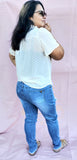 Distressed Blue Denim Jeans