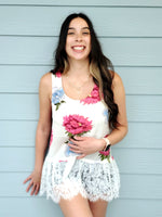 Floral Lace Sleeveless Top