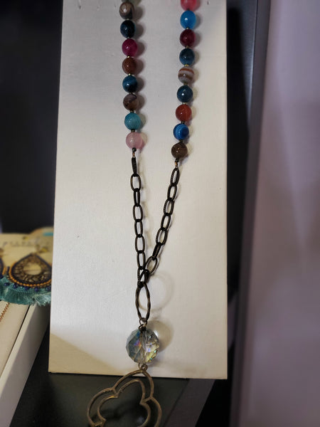 Multi-color Natural Stone Necklace