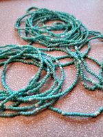 Teal-Color Seed Bead Bracelet