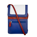 Front, Side and Back Zip Multi-Color Zip Crossbody