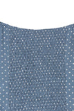 Ruched Polka Dot Crop Top With Puff Sleeves
