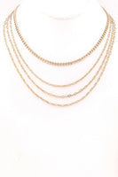 Gold Layered Metal Chain Necklace