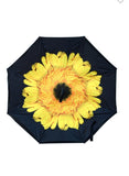 Yellow Sunflower Umbrella on Black (P)